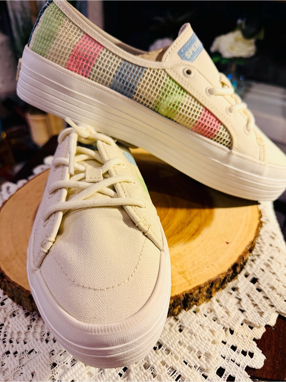 Sperry Crest Vibe SeaCycled Platform Sneakers – Women’s Size 7.5